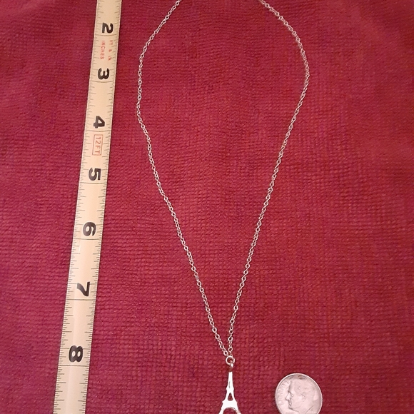 Eiffel Tower Dainty Pendant Gold Necklace - Picture 5 of 8